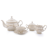 Сервиз чайный 6пер 15пр Слоновая кость Leander