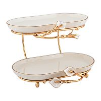 Конфетница двухъярусная овальная Gala