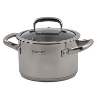 Кастрюля 1,8л 16см со стекл. крышкой Leon Кукмара