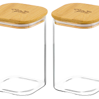 Набор банок для хранения 450мл 2шт с крышками Crystal glass