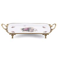 Поднос на ножках 49*20*7см с ручками Розы Paniz