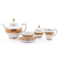 Сервиз чайный 6пер 15пр Natalia Bordeaux Gold
