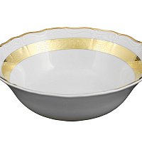 Набор салатников 19см 6шт Золотая лента Слоновая кость Thun