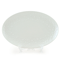 Блюдо овальное 36,5см Веточки-цветочки Elan Gallery