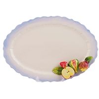 Поднос 45*32см овальный Фрукты Инжир Annaluma