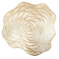 Салфетка сервировочная плейсмат 38см Аjouré золото Nouvelle Daily