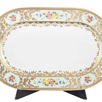 Блюдо овальное 36см Vienna Seladon Gold