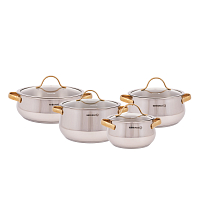 Набор кастрюль 8пр Samara Gold Korkmaz