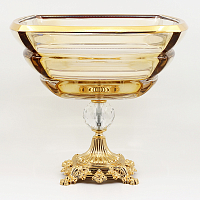 Фруктовница 32см на низкой ножке Segment Amber RG