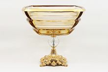 Фруктовница 32см на низкой ножке Segment Amber RG