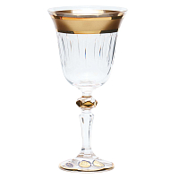 Набор фужеров 220мл 6шт хрусталь с золотом