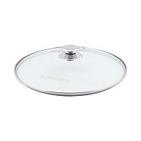 Крышка стеклянная 30см с ободком и ручкой из нерж. стали Кукмара