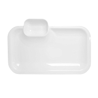 Блюдо прямоугольное с соусником 25*17см Royal White Tudor