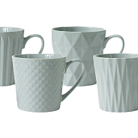 Набор кружек 0,38л 4шт голубая Nova Maxwell & Williams