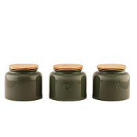 Набор банок для сыпучих прод 600мл 3шт.серо-зел.Indulgence Maxwell & Williams