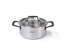Кастрюля 2л 18*8,5см LOREN со стек крышкой (нерж.сталь) Fissman					