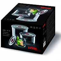 Набор конт-в для свч с крышками 0,35л+1л+2л (кор=6наб) Simax