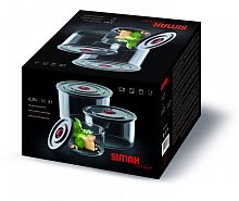 Набор конт-в для свч с крышками 0,35л+1л+2л (кор=6наб) Simax